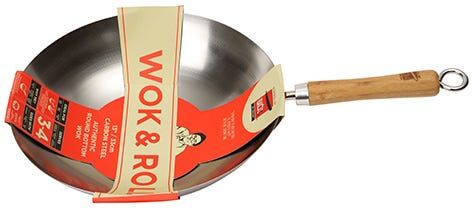 School Of Wok Wok & Roll 13/30cm Carbon Steel Round Bottom Wok