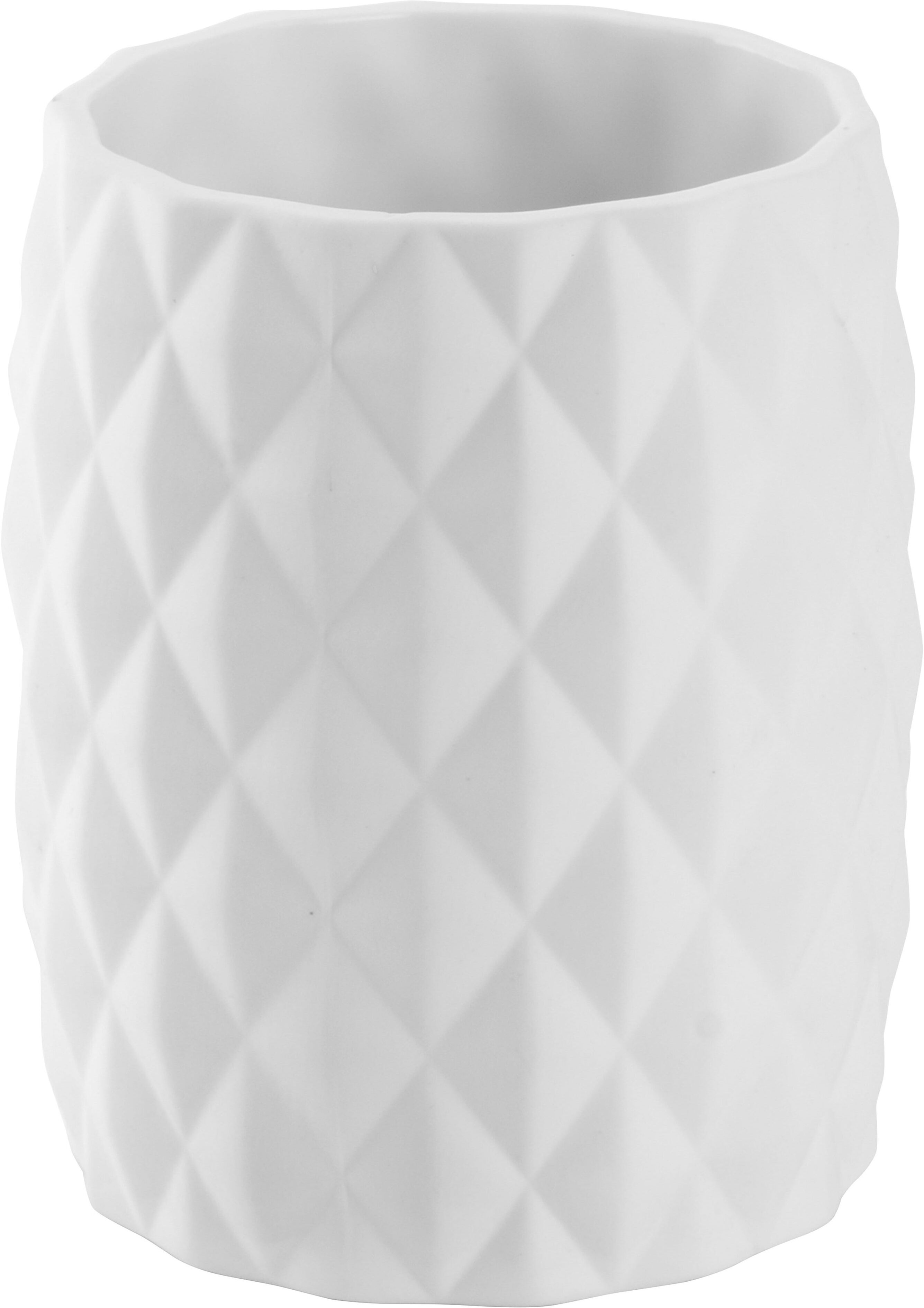 Tecnomat PORTA SPAZZOLINO SERIE ROMB IN CERAMICA COLORE BIANCO