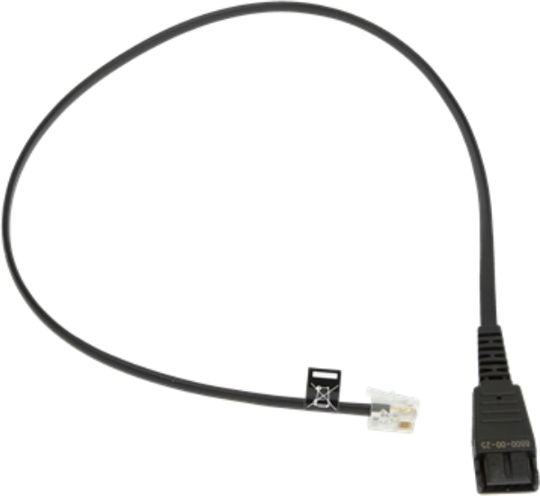 Jabra GN Câble Jabra QD RJ10, 0,5 m compatible avec Siemens et Avaya Câble QD RJ10 0.5mv