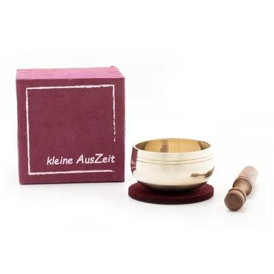 Klangschalen-Set 'kleine Auszeit' mit gegossener Klangschale