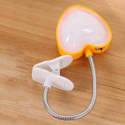 United Mini Love Heart Clip LED Reading Lamp Eye Protect Desk & Keyboard Light yellow