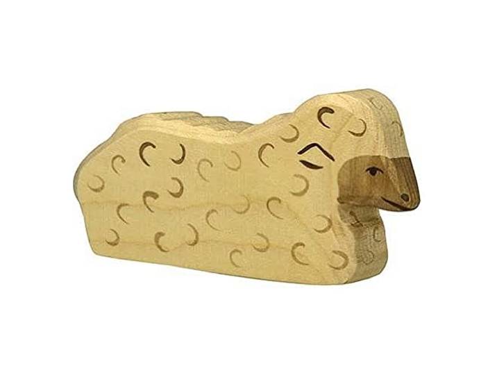 Holztiger schaap liggend