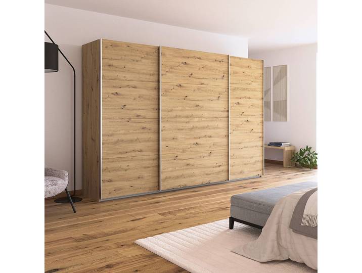 Armoire - Uni 315cm Marron/Imitation chêne Artisan