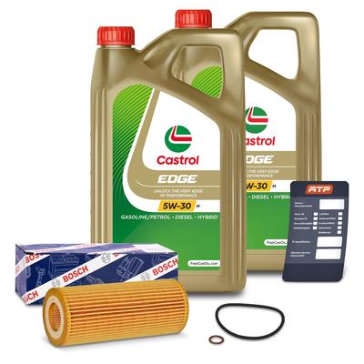 Bosch Ölfilter + 2x 5l 5W-30 M Motoröl [Hersteller-Nr. 41528575] für BMW
