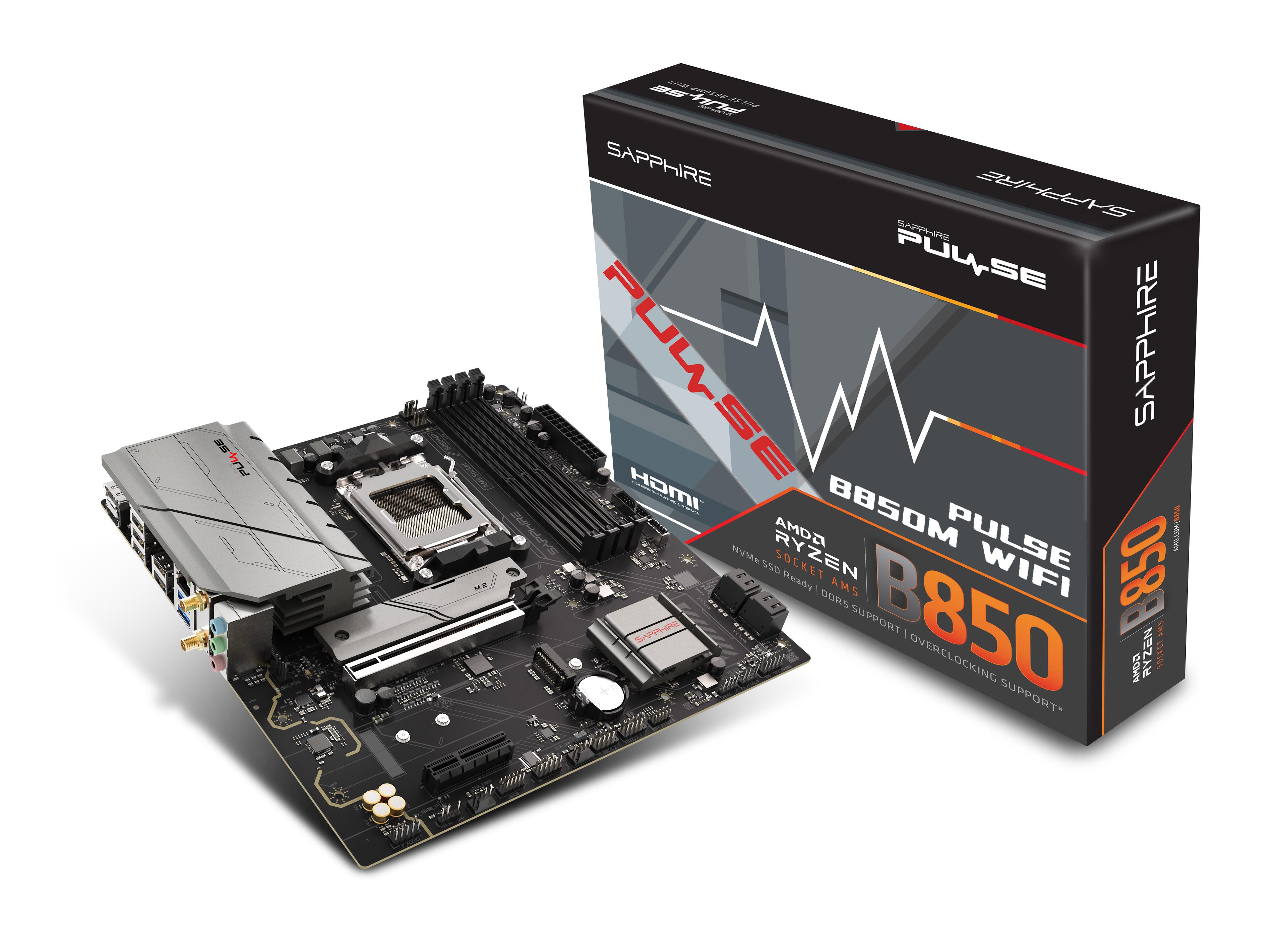 SAPPHIRE PULSE B850M WIFI mATX Mainboard - Sockel AM5
