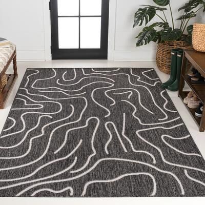 JONATHAN Y Nolan Modern Coastal Organic Shapes Indoor/Outdoor Area Rug