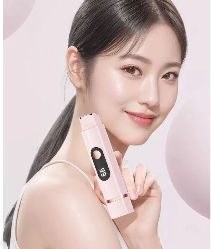 INF Elektrischer Haarentferner mit Digitalanzeige - 3D Floating Dual-Ring Rasierer Rosa
