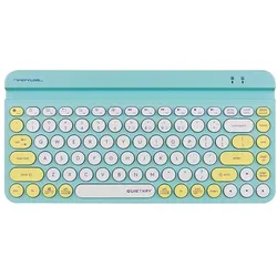 A4Tech A4T FSTYLER FBK30 Schwarz (Silent) (US, Kabellos), Tastatur, Gelb, Türkis, Grün, Weiss