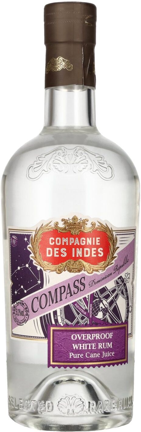 Compagnie des Indes COMPASS Dominican Republic Overproof White Rum 51,2% Vol. 0,7l