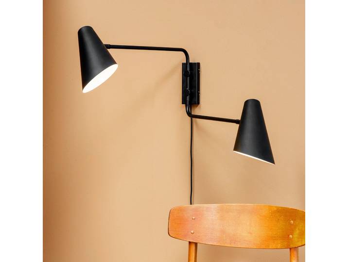 Cale 2 Applique Murale Black - Dyberg Larsen - Salon / séjour - Design - Métal - Multi-ampoules