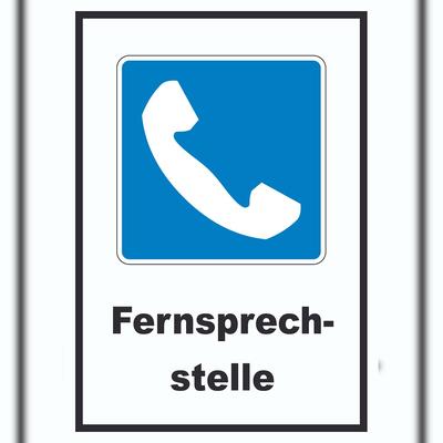 HB-Druck Fernsprech­stelle Telefon Symbol und Text A6 (105x148mm)