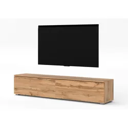 LOWBOARD Loriano 180 Eiche Wotan 180/36,5/32 cm – Hängend und Stehend