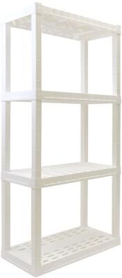 Oskar 4-Tier Heavy Duty Shelving Unit W30 x D14 x H57 Home Storage White