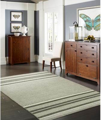 KALATY Andes Canyon Granite Grey Cotton Chenille Handmade Area Rug