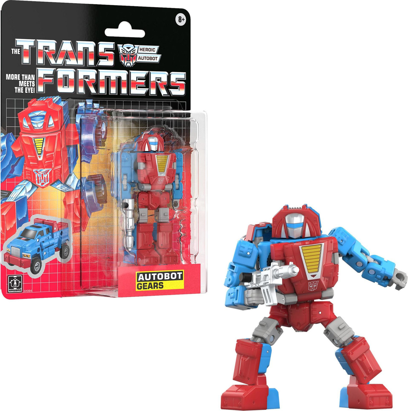Hasbro Transformers G1 Retro Autobot Gears Gearticuleerd figuur 13 cm
