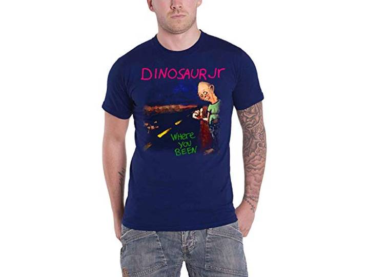 Dinosaur Jr T Shirt Where You Been Band Logo nieuw Officieel Mannen Navy Blauw