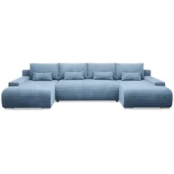 PANORAMASOFA Ivana 4 Sitzplätze Hellblau
