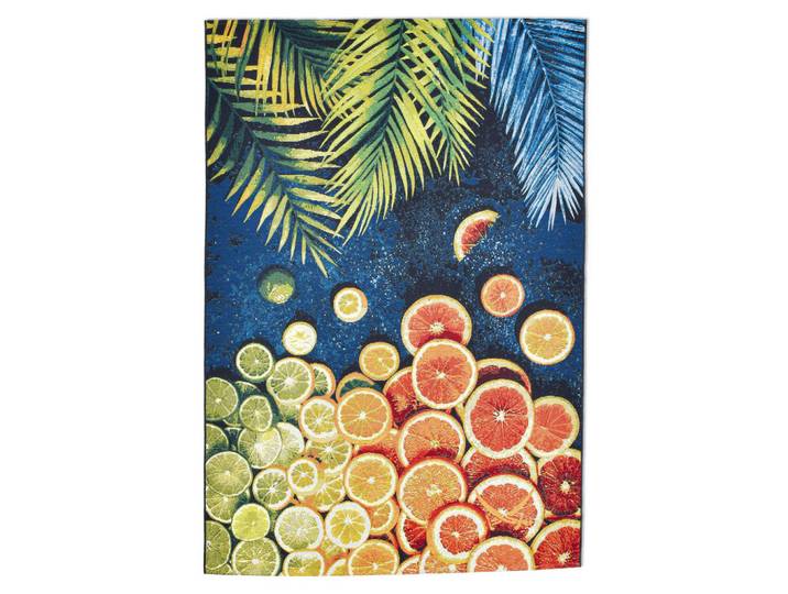 Sansibar Sylt Outdoorteppich Rantum Beach 60x100 cm, Mehrfarbig, Kunstzeichnung, Rechteckig, 60x100 cm, für Fußbodenheizung geeignet, Teppiche und Böden, Teppiche, Outdoorteppiche