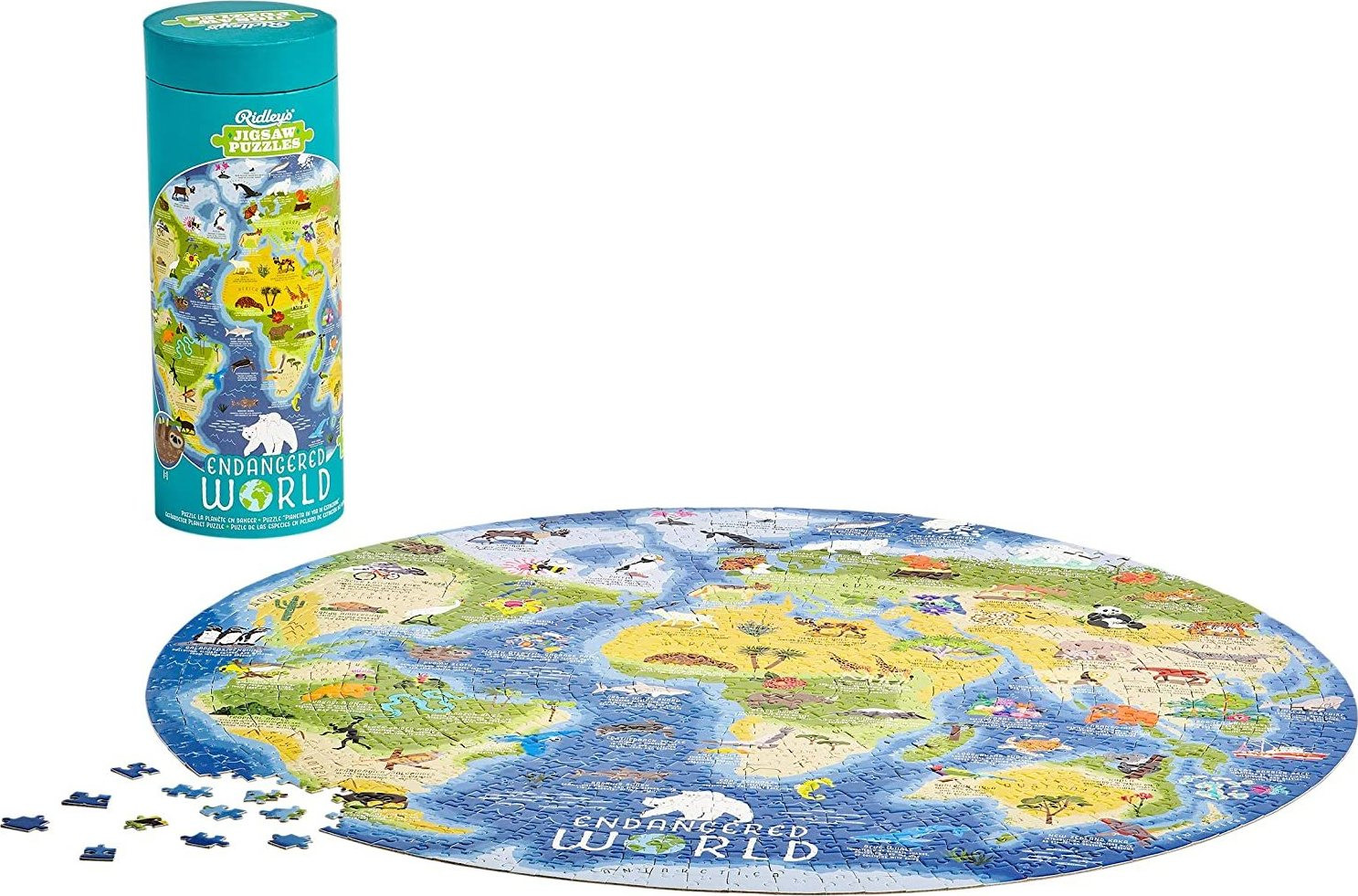 Puzzel van 1000 stukjes Bedreigde Wereld