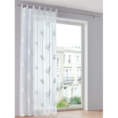 Gardine HEINE HOME Gr. 4, weiß, B:140cm H:245cm, Polyester, Gardinen, Gardine