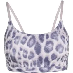 ADIDAS Damen BH Optime Essentials Workout Leopard Light Support BH, Größe M in Lila Lila