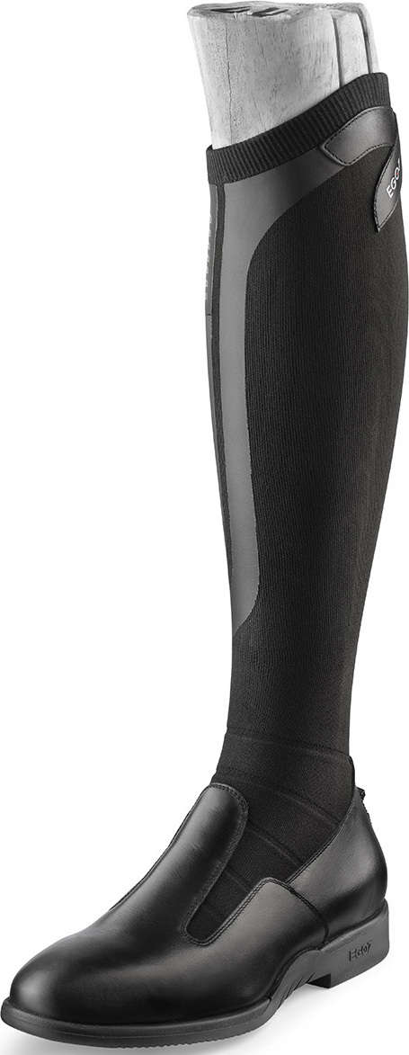 EGO7 Contact Reitstiefel Socken-Stil ohne Reißverschluss mit Sporenauflage