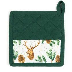Topflappen Excelsa – Nordic Deer, Baumwolle und Polyester 18x18 cm mehrfarbig