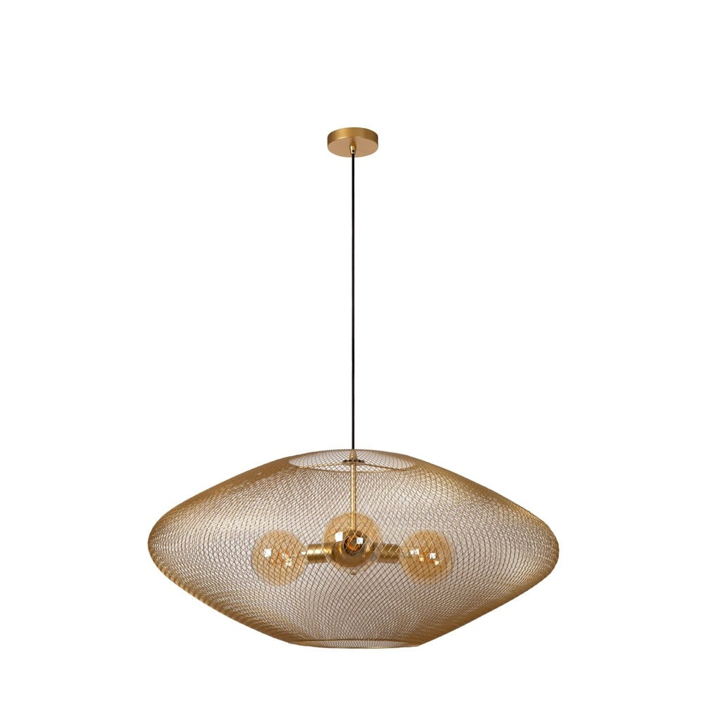 Lucide Mesh hanglamp goud/messing rond Ø 85 cm