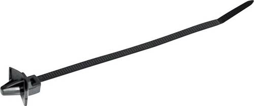 HellermannTyton 126-02204 T50SSL5-HS-BK-D1 Kabelbinder 135mm 4.60mm Schwarz mit Spreizanker, Hitzestabilisiert