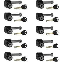 10x ABUS Gerüstsicherung schwarz 78mm Edelstahlbolzen f. Stand- oder Fahrgerüste