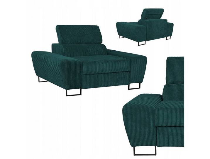 Family Meble Sessel Family Meble Savio Sessel mit verstellbarer Kopfstütze 128 cm Grün