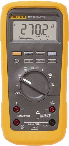 Fluke 27II/EUR Hand-Multimeter digital Wasserdicht (IP67) CAT III 1000 V, CAT IV 600V Anzeige (Counts): 6000