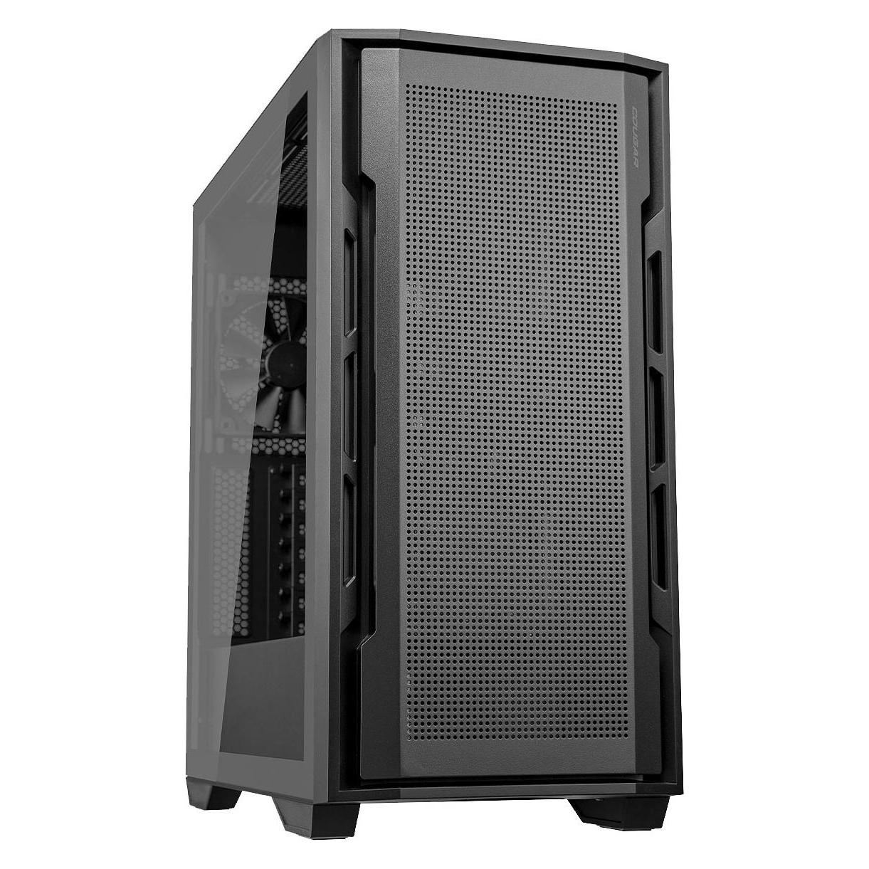 Cougar Uniface Black| PC Case | Mid Tower / Mesh Front Panel / 2 x ARGB Fans / TG Left Panel (ATX, Mini-ITX, SSI CEB) (CGR-5C78B)