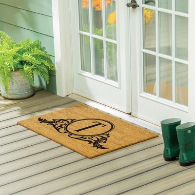 Evergreen 36 in. x 24 in. Wings Monogram Coir Door Mat