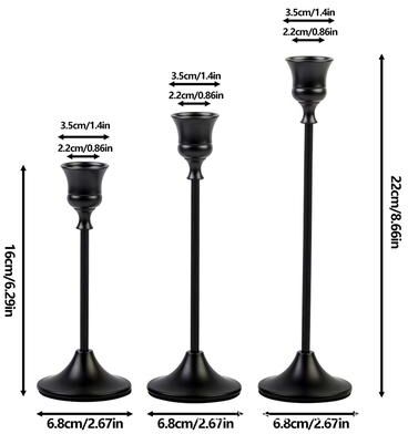 Youfap Market Elegant Metal And Aluminum Tabletop Candle Holders For Wedding And Home Decor, Vintage Style black