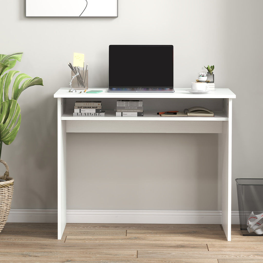 Zipcode Design Ivana Modern Computer Desk, Home Office Table White 74cm H X 90cm W X 50cm D