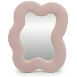 Soft Squiggly Mirror – Square Pebble – Rose Blush (22.5 x 27 x 2.3cm)