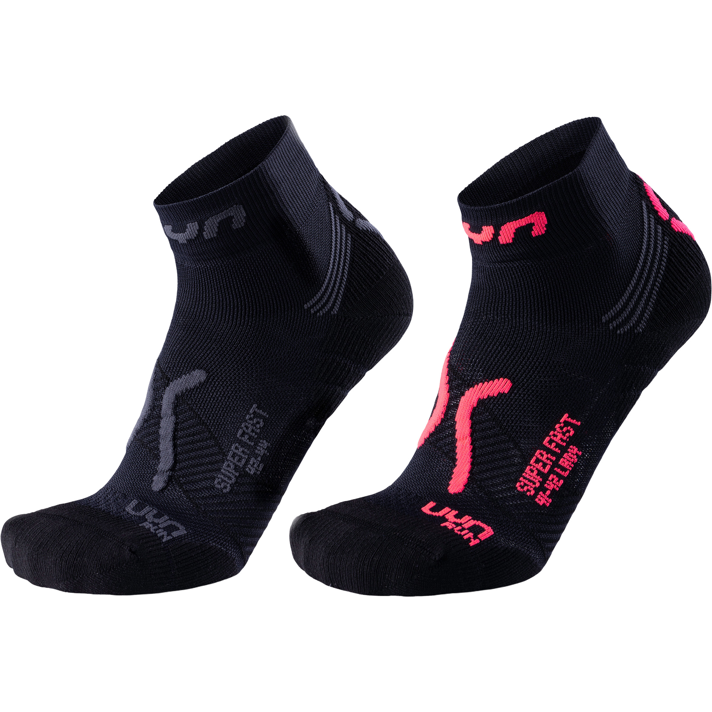 Uyn Run Super Fast 2er Pack Damen Laufsocken schwarz Größe 37 Laufen Elastisch