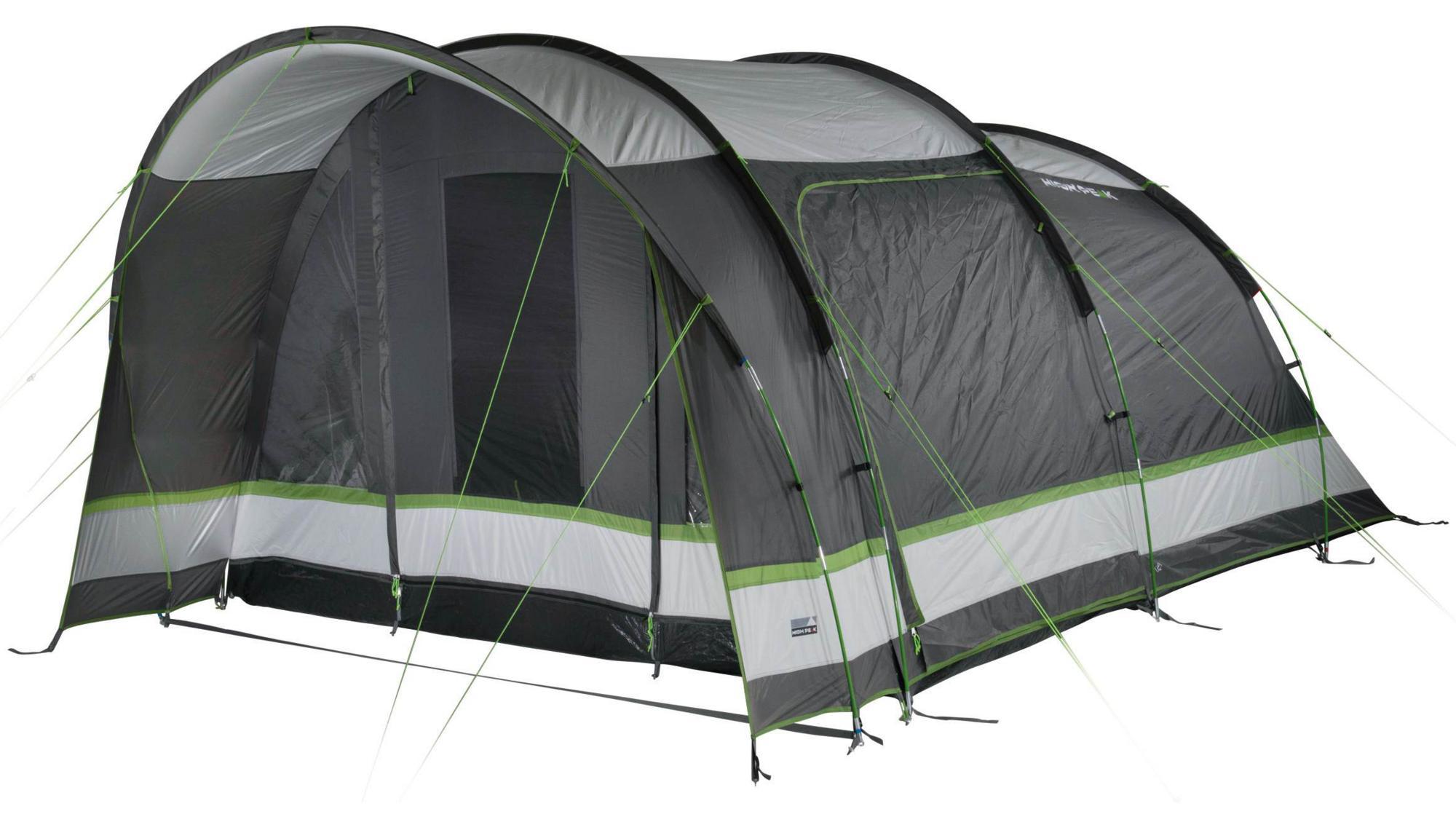 High Peak Brixen 5.0, Kuppelzelt, 5 Person(en), Schwarz, Grün, Grau