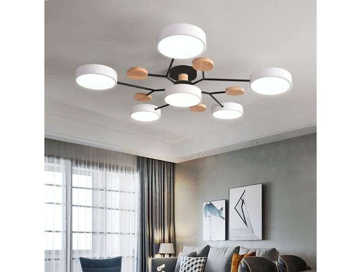 IRALAN-Plafonnier LED large au design simpliste, éclairage d'intérieur, luminaire décoratif de plafond, idéal pour un salon ou une chambre à coucher