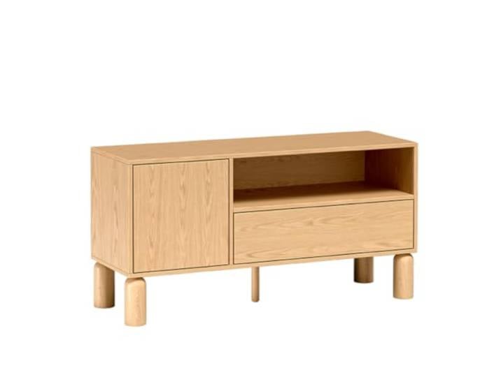 TV-Schrank KINSARVIK - Eiche - Hohe Beine - Schublade - 120 x 62 x 41 cm