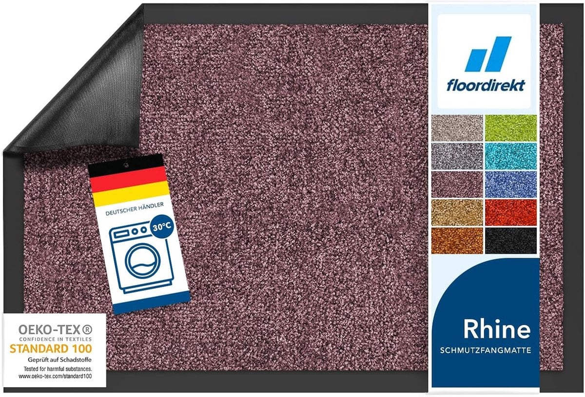 FLOORDIREKT Deurmat Rhine - Paars - 120 x 300 cm