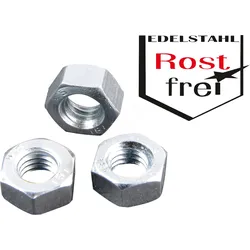 SK-E M3-100 - Sechskantmuttern, Edelstahl A2, M3, 100 Stück