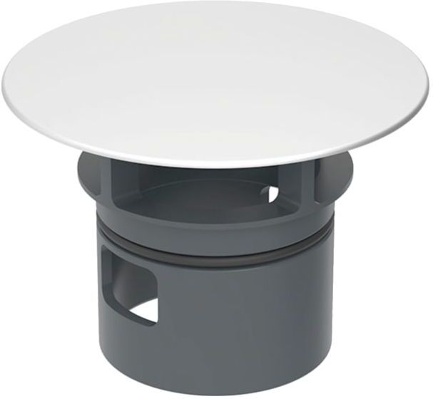 Geberit Ventilabdeckung 241993461 mit integriertem Überlauf, für WT-Anschluss, mattverchromt, Kunststoff