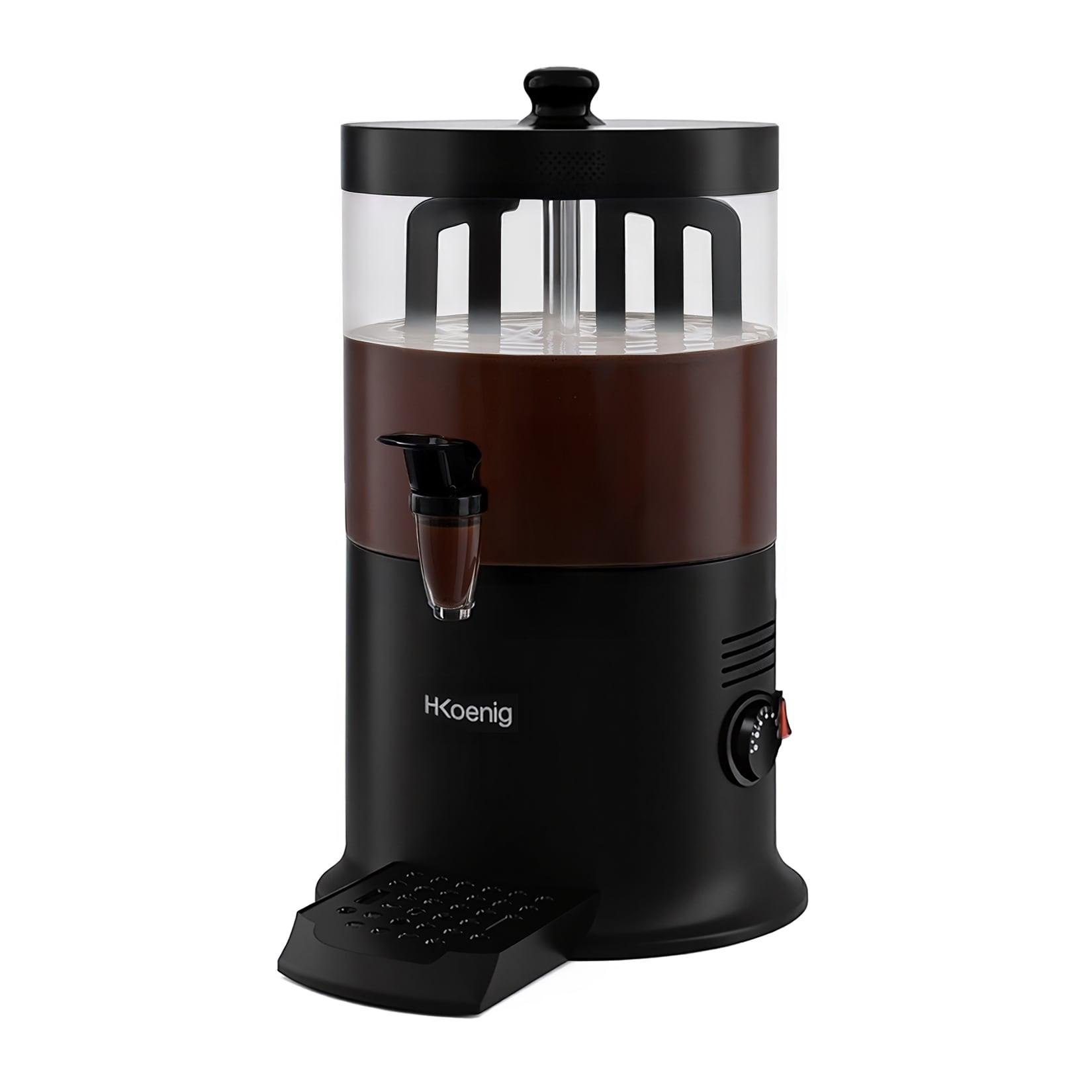 H. Koenig Heiße Schokolade Spender SHK900 / Edelstahl / 6L / Schwarz / bis zu 90°C / 1200 W