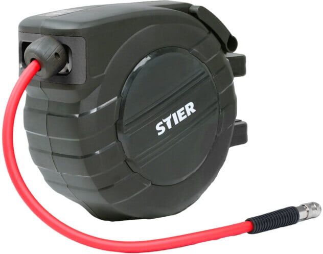 STIER Enrouleur de tuyau avec arrêt automatique 15 m (907529)