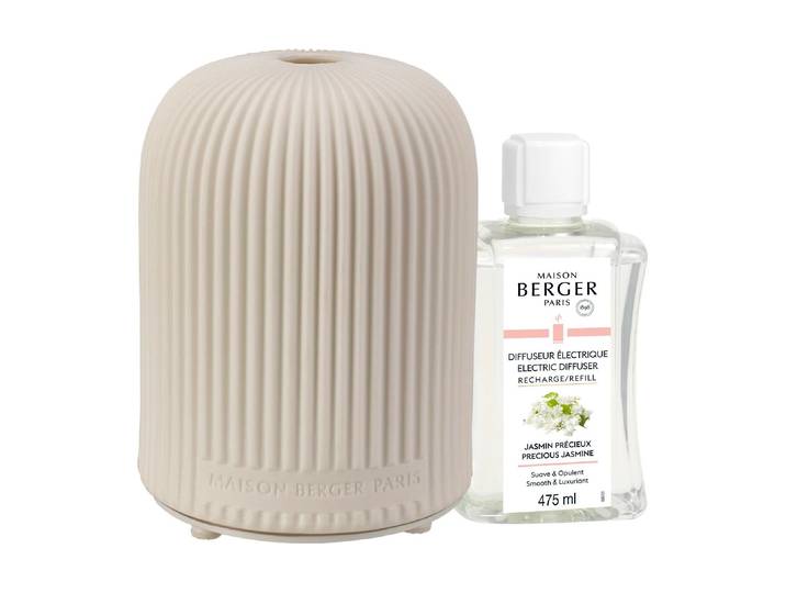 Diffuser Maison Berger Dome Edler Jasmin , beige (schwarz, weiß), H:14cm, Luftbefeuchter, Diffuser