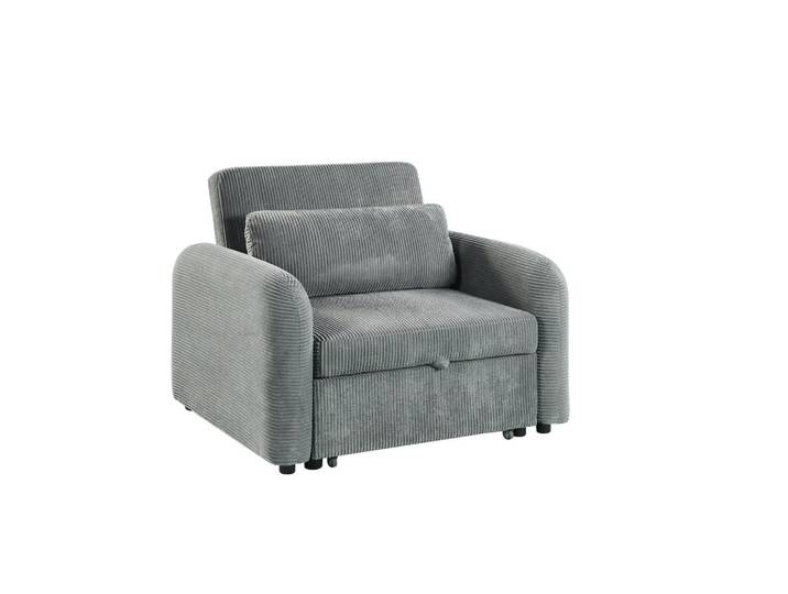 Mid.you Schlafsessel Piana, Dunkelgrau, Kunststoff, 108x86x90 cm, Liegefunktion, Wohnzimmer, Sessel, Schlafsessel