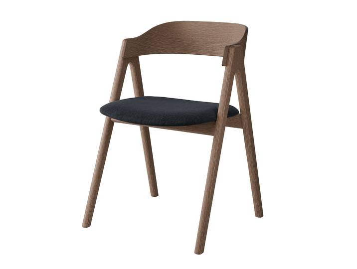 Stuhl HAMMEL FURNITURE Mette by Hammel , , eiche smoked öl, eiche smoked öl, dunkelgrau, B:52cm H:75cm T:54cm, Massivholz, Stoff, Stühle, Stuhl, Massivholz, gepolsterte Sitzfläche, versch. Farbvarianten