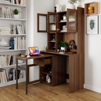 GDFStudio - Saly Modern Multi-Function Home Office Desk & Workstation with Storage, Drawers & Hutch